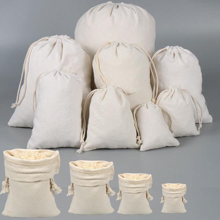 Multi Sizes Reusable Linen Drawstring Gift Bags Jewelry Packaging Bags Wedding Party Decoration Drawable Bag Gift Pouch Bag