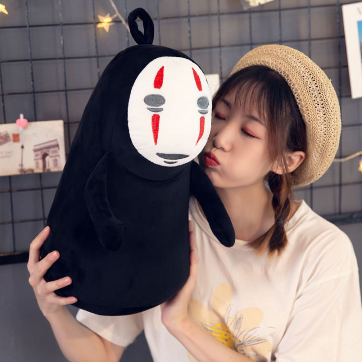 Creative anime plush toy Hayao Chihiro Miyazaki same style doll faceless male doll decoration with printing
