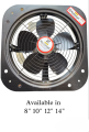 Exhaust Fan Fully Metal Body Black 1 Year Warranty Exhaust Fan 99.9% pure Copper Winding. 