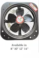 Exhaust Fan Fully Metal Body 220 V Black 1 Year Warranty Exhaust Fan 99.9% pure Copper Winding. 