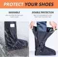 100% water proof Rain shoe covers (Lowest Price), Shoe protector, Long leg High Tube knee high Shoe covers, Long Riding Boot covers, Anti dust overshoes, Bike Gaiter, Reusable & Foldable. 