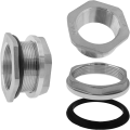 Water Tank Connector Water Pipe Connector Adapter Bulkhead Fitting SUS304 Stainless Steel Thru-Bulk Fitting for Rain Barrels,Aquariums 1.2inch. 