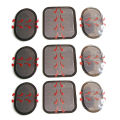 fasdaga compatible EMS compatible exchange pad 3 x 3 sets Total 9 (3 for front and 6 for the flank). 