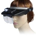 Light Head Magnifying With Led Sharp Light Headband Illuminated Visor Magnifying Glasses Loupe With 4 Lens Repair Mobile Laptop Circuits Micro Electric Appliances. 