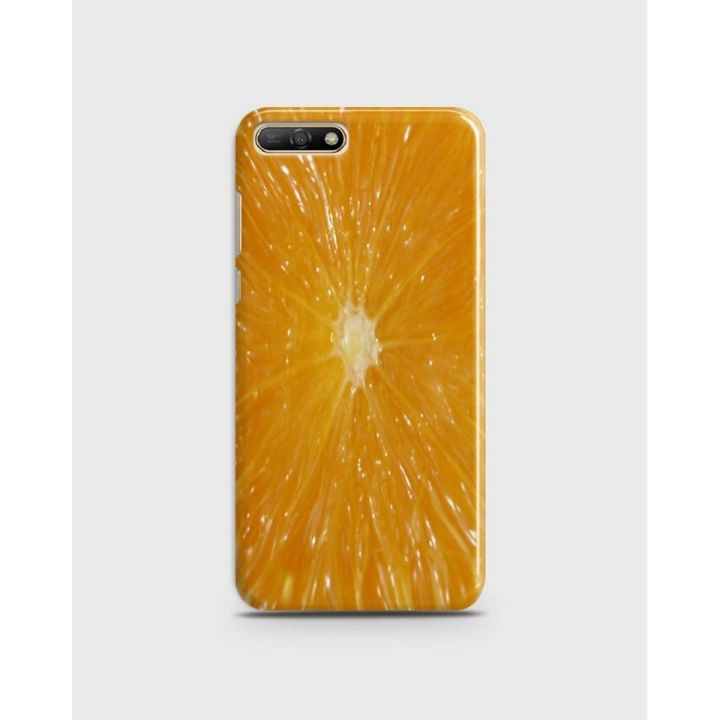 Huawei Y6 2018 Cover Hard Orange Print Style - 1cover2667