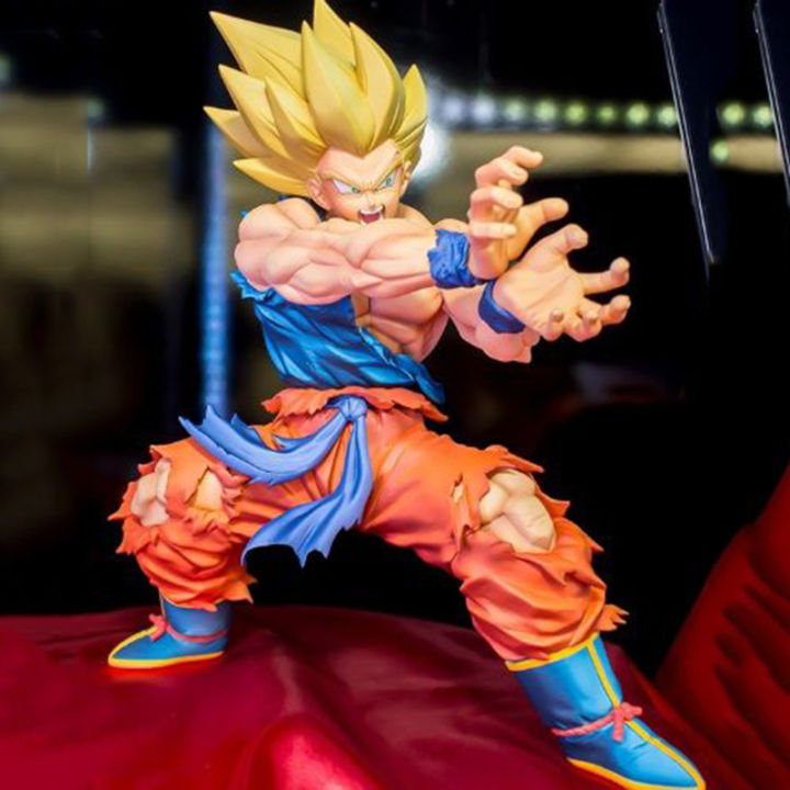 Moonlight Dragon Ball Z Kamehameha Son Goku Figure Super Saiyan Kakarotto 16CM PVC Action Figures Model Dolls Toys for Children Gifts