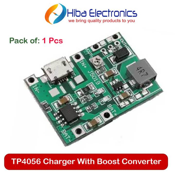 1/5 pcs J5019 Micro USB TP4056 with Booster Router Module 18650 Lithium Li-ion Battery Charger Module Boost 3.7V to 5V 9V 12V Adjustable DC-DC Step Up Boost Module