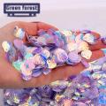 Green forest Seashell Sequins Multicolor Loose Paillette Glitter Sea Shell Flakes. 