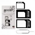 Noosy 4 in 1 Sim Card Adapter Kits with Nano Sim Adapter and Micro Sim Adapter. 