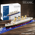 Lego set For Boys 1878Pcs Titanic 56cm Ship Model Building Block Classic Large Ship Assembled Toys for Boy 6+Years. 