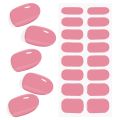16Tips Semi Cured Gel Nails Wraps Fashion Transparent Clear Solid Color Manicure Decals UV LED Lamp Needed Gel Nail Art Stickers. 
