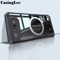 For Asus Rog Phone 6 Pro case Hard Clear Transparent Shockproof Car Holder Adsorb Hollow Out Ring Back Cover For Asus Rog 6 Pro Back cover Phone Cases. 