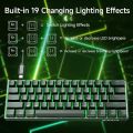 Dierya DK61SE 60% Mechanical Gaming Keyboard, 61 Keys Anti-Ghosting, LED Backlight, Detachable USB-C, Ultra-Compact Mini Wired Keyboard with Red Linear Switch for Windows Laptop PC Gamer Typist. 