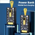 66W Super Fast Charging Power Bank 20000mAh - LED Display, Multi-Device Compatibility. 