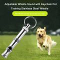 MA Adjustable Whistle Sound with Keychain Pet Training Stainless Steel Whistle. 