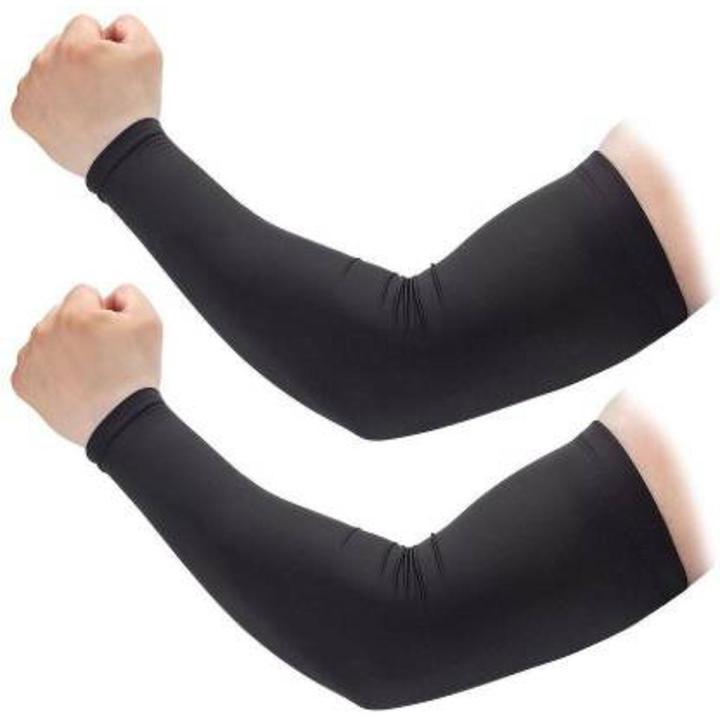 Arm Sleeves for Men, Women and girls UV Protective Long Sun Sleeves Full Hand Black - White - Camel Cotton Arm Sleeves best for Clothing Cycling Golf Running Driving Moisture Wicking & Stretch