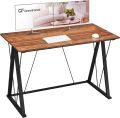 Computer Desk Laptop Stand, Computer Stand with K-Shape Design Modern and Best suited for Online Work and Study Desk Small Writing Desk Wood and Metal Table Simple Style K Study Desk Work Laptop Workstation. 