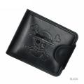 【BestGO】One Piece Road Flight Dompet One Piece Straw Hat Logo  PU Leather Wallet Hitam Pendek - International. 