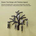 Key Holder Tree Design Wall Hanger for Keys and Key Chains, 7 Hooks, Decorative Home Wall Rack, Durable High Manganese Alloy Steel, Easy to Mount. 
