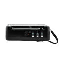 Portable Solar Rechargeable 3 Bands (FM/AM/SW) Radio with USB/TF Music player & Charging Panel Light. 