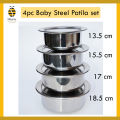 C82 MBS Metals Stainless Steel Baby Patila Pot 4 Piece Set. 