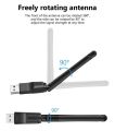 Wireless USB WiFi Adapter 150Mbps – Mini Network Card with Antenna – MT7601 & RTL8188 Wireless Receiver Dongle for PC, Desktop, Laptop, IPTV, Set-Top Box – High-Speed 2.4GHz LAN Wi-Fi Adapter. 