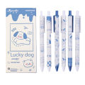 1/6PCS Cartoon Black Signature Pen 0.5MM Quick Dry Neutral Pens INS Style Cute Dog Pattern Pen Office School Stationery. 