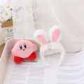 Cartoon Kirby Cute Pink Plush Doll Pendant Cross Dressing Rabbit Ear Bag Jewelry Soft Girl Birthday Gift Decorations Hot Selling. 