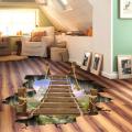 Cheap Wall Stickers 60X90 Xl8129 Wood Bridge Floor Walstiker Wallsticker Guaranteed Ori. 