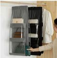 Double side transparent 6 Pocket Foldable Hanging Bag 3 Layers Folding Shelf Bag Purse Handbag Organizer Pocket Hanger Storage. 