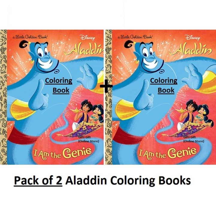 Coloring Books For Kids Aladin Cartoon Characters Best Color Activity Book (Two Books)