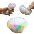 1PC Funny TPR Shell Gel Beads Stress Ball Autism Fidget Sensory Toy Antistress Squishy Ball Decompress The Toys. 