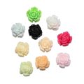 100Pcs Resin Cute Rose Flower 3D Black Rose Five-Petal Flower Petal Flatback Stone Arylic Nail Art Rhinestone Gem Decoration 6mm. 