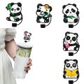 Compact Cute Panda Straw Tips Covers Dust-Proof Good Sealing Straw Cover Cap Party Supplies Straw Tips Lids for Stanley 10mm Straw. 