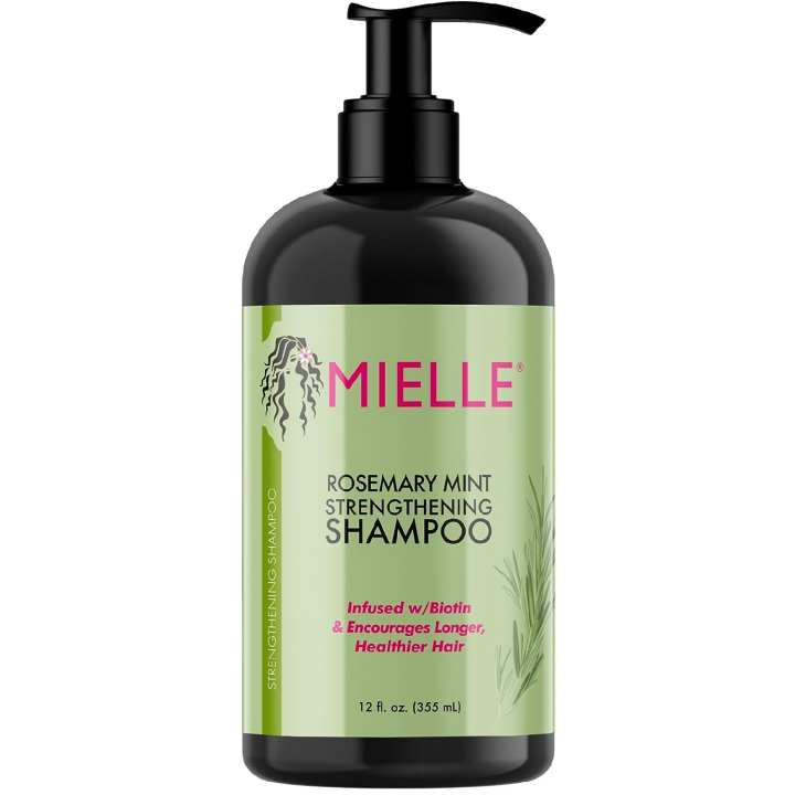 Mielle Organics Rosemary Mint Strengthening Shampoo Infused with Biotin, Cleanses and Helps Strengthen Weak and Brittle Hair, 355ml