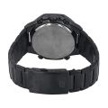 Casio Edifice Mens Black Ion Plated Stainless Steel Case Round Analog+Digital Solar Power Tachymeter Bluetooth World Time Stop Watch Calender 5 Daily Alarm LED Light Multi-Functions Black Stainless Steel Bracelet Watch-ECB-950DC-1ADF. 