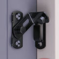 Door Lock Guard Latch Bolt 90 180 Degree Stainless Steel Toggle Latch Sliding barn Door Lock Black Iron Right Angle barn Lock Nicle. 