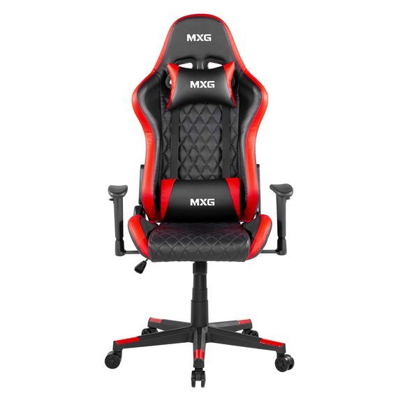 MXG GCH-01 Large Diamond Quilted PU with Headrest and Lumbar Support Gaming Chair Red/Black