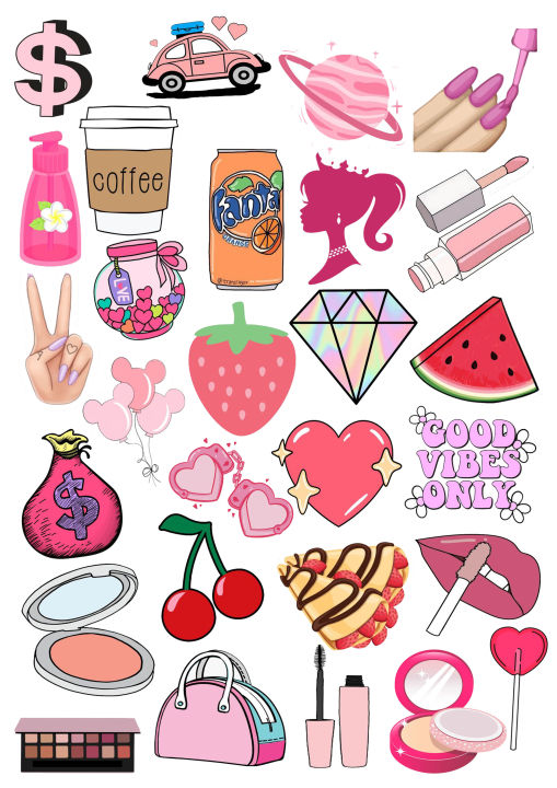 20Pcs%20Aesthetic%20Girls%20Beauty%20&%20Makeup%20Stickers%20Cute%20Cosmetic%20Decals%20for%20Laptop%20Mobile%20Case,%20Skateboard%20&%20Journaling%202inchx2Inch%20Stickers%20size%20-%20Image%204