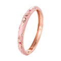 Women's Bracelets Set Bangle On Hand Hinge Enamel Cloisonne Bangles For Women Pink Vintage Birthday Gift For Mother. 