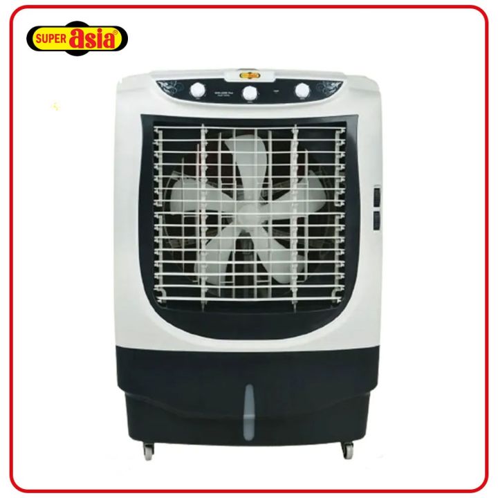 Super Asia Room Cooler ECM 6500 Plus Fast Cool Powerful & energy efficient motor Water Tank Capacity: 70 Liters 6 Re-Freezable ice packs for extra cooling Brand Warranty