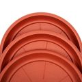 Pack of 4 Plastic Terra Cotta Round Plant Saucer Drip Trays Garden Pot Base. 