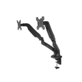 Flexo Ergonomic Dual LED Hydraulic Monitor Arm Stand | Desk Mount for 13" to 27" Screens with Tilt, Supports 360 Rotation. 