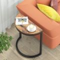 Tribesigns End Table, Half Circle Entryway Console Table, Small Semi-Round Table, Half Moon Table for Hallway with Sleek Modern Unique Design,. 