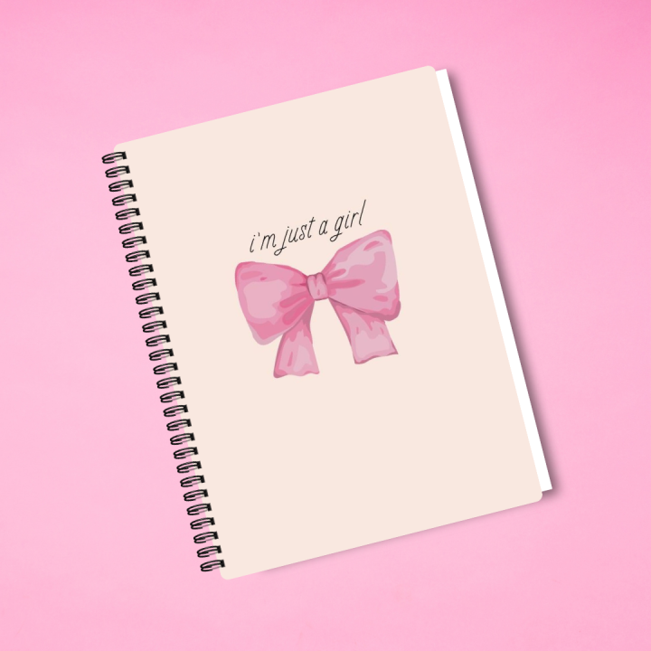 Mayfair Moments - I'm Just A Girl Notebook | A5 , A4 Sizes 200 pages | Girls Notebook | Cute Notebook | Girls Diary