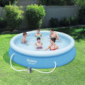 Bestway 57274 Round Kids Inflatable Paddling Pool with Filter Pump, Fast Set, 12 ft. 