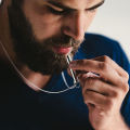 surgical steel calm mood meditation respirator necklace pressure relief anxiety depression breathing necklace. 
