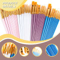 10 Pc Paint Brushes Watercolor Brush Set Art Glass Paintbrushes Black Handle Watercolor Acrylic Oil Brush Painting Art Supplies. 