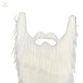 Long Beard Costume Fake Mustache Fake Beard Mustaches Dwarf Gnome Beard Costume Accessories Dress Up for Party Cosplay Supplies , White. 