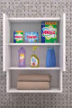 Small Bathroom Storage Cabinet Wall Mount, Two Door With Shelves. 